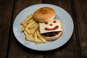 Pancakes on the Rocks - Darling Harbour Pic 4 - Mad Hatters Cheeseburger and Fries