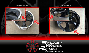 Sydney Wheel Repair Specialists Pic 3 - Before and After on a Bent Wheel