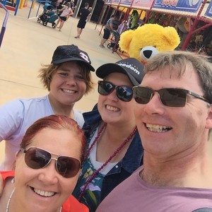 One Agency Caloundra Pic 3 - Our family at Aussie World on the Sunshine Coast Fathers Day 2015 Mackenzie 13 and Cassidy 20