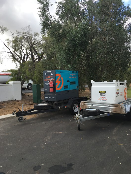 South West Gensets Pic 1 - Trailer Mounted 60 kVA Generator and Fuel Pod Available for ShortLong term Hire