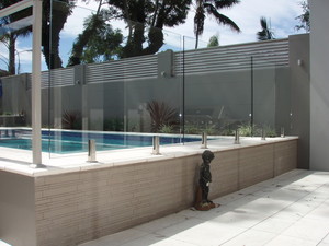 Alexandria Wrought Iron P/L Pic 2 - Frameless glass Pool Fencing