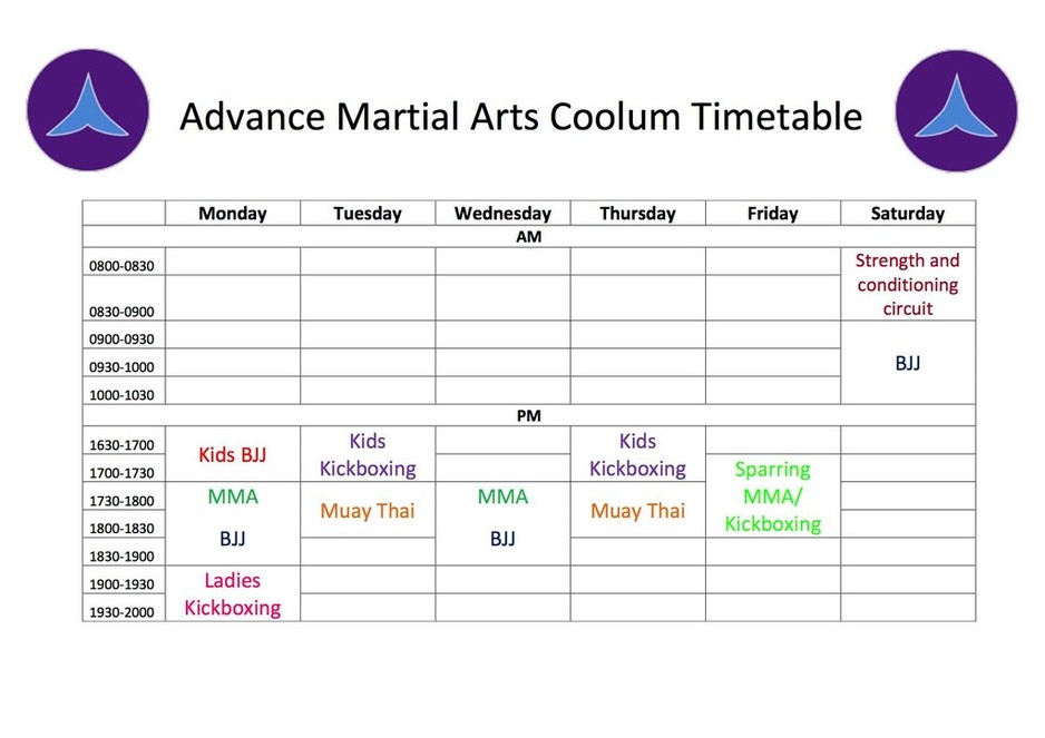 Combat Lab Martial Arts Coolum Pic 1 - Advacne Martial Arts Coolum Timetable 2013