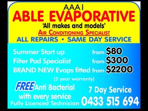 AAA1 able evaporative Pic 2 - Our specials