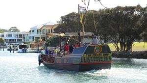 Pirate Ship Mandurah Pic 2 - Pirate Ship entering the Mandurah canals