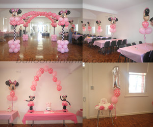 Balloons Infinity Pic 3 - Minnie Mouse theme party decor