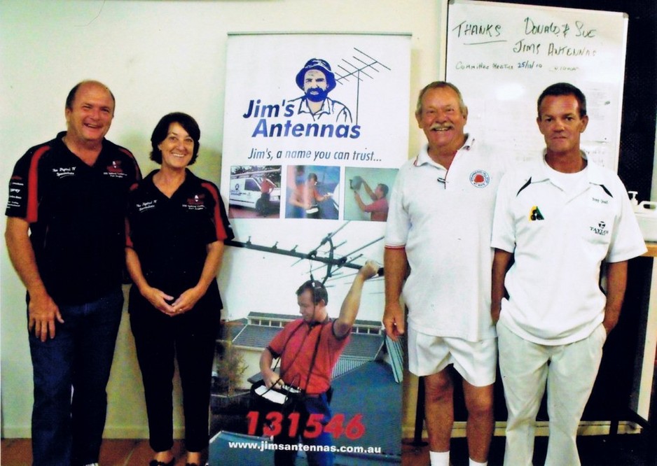 Jim's Antennas Bundaberg Pic 1 - Don Sue Tippet Jims Antennas Bunderburg supporters of the Moore Park Beach Bowls Club