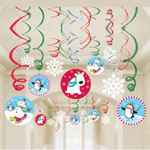 Thepartydoctor Pic 1 - CHRISTMAS HANGING SWIRL DECORATIONS