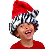 Thepartydoctor Pic 3 - ZEBRA CUFF SANTA HAT