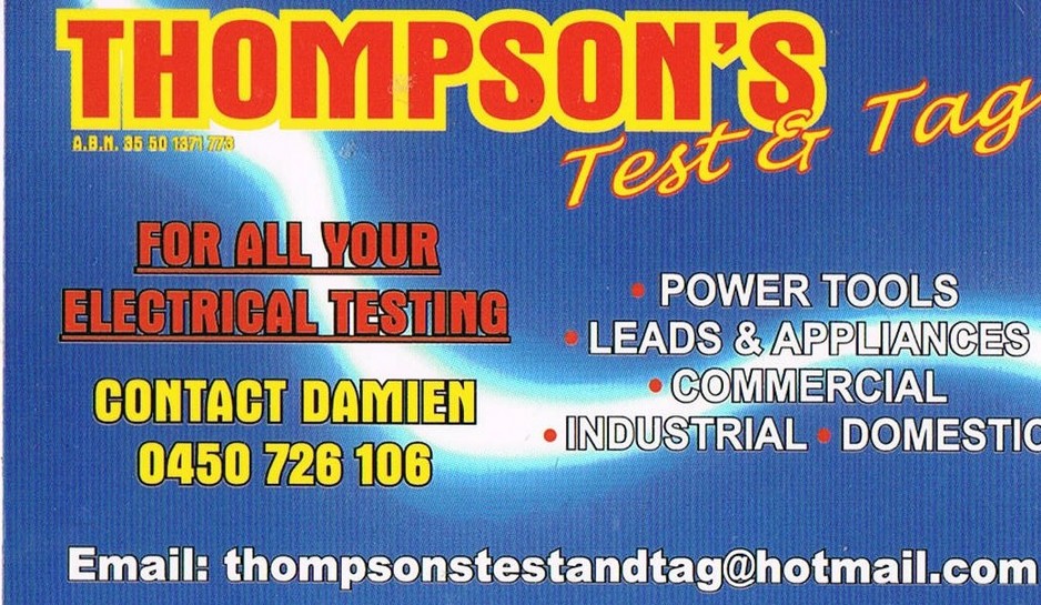 THOMPSON'S TEST AND TAG Pic 1