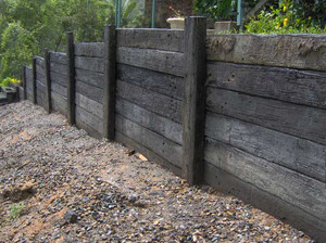 Gardening For Fussy People Pic 3 - concrete sleeper retaining wall construction