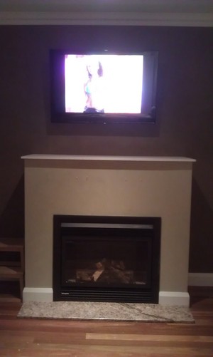 Go Digital TV Pic 4 - TV Above Fireplace