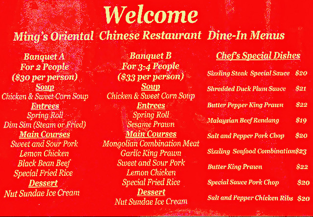 Stawell Ming's Chinese Restaurant Pic 1