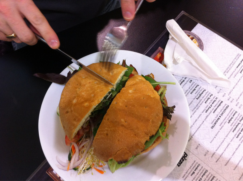 Cafe De Paris Pic 1 - BLT burger good size bland with wilting lettuce and not enough dressingsauce