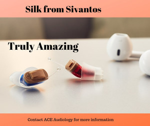 ACE Audiology and Hearing Pic 4 - Images of the One Size Fits All Silk Completely in the Canal Hearing Instruments Adjustable by smart phone application