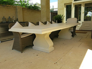 Techstone Moulding Pic 2 - Custom Designed Limestone Dining Tables