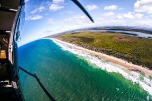 Oceanview Helicopters Pic 2 - Bribie Island from above