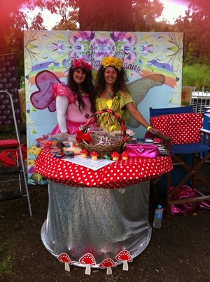 Creative Characters Facepainting Pic 5 - Face Painting at the International Flower show as Garden Fairies