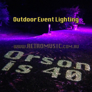 Retro Music Pic 4 - Outdoor lighting in any colour you can imagine We specialise in lighting walls yards and roofs inside and out of your venue