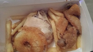 Red Rooster Pic 4 - This is how the meal arrived home we live 5 mins away from Booval Looks like someone elses dinner they didnt wantWhere was your manager and a total refund