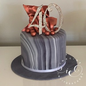 Imagine Invites and Cakes Pic 5 - Marble and copper cake