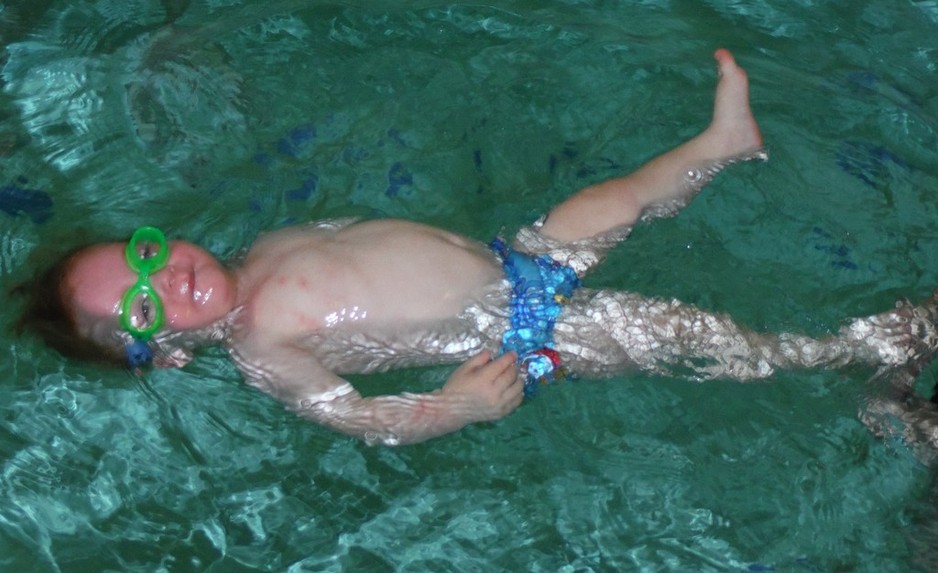 Infant Aquatics, Perth Pic 2 - Kalani 16 months mastered floating for survival even in winter clothing in just 15 lessons