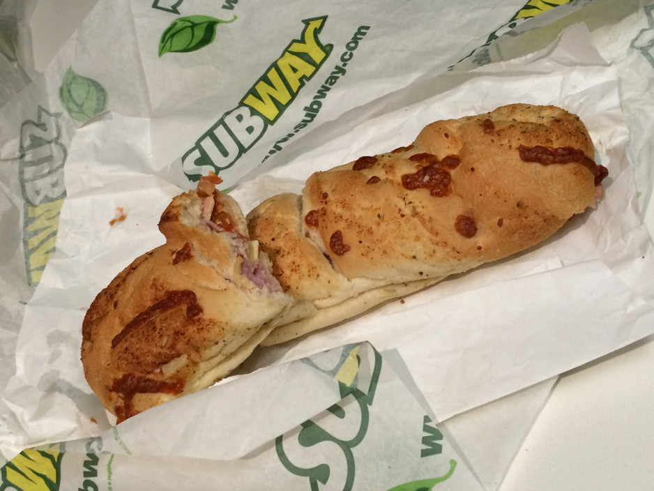 Subway Pic 1 - My daughters ham cheese sub minus a few bites