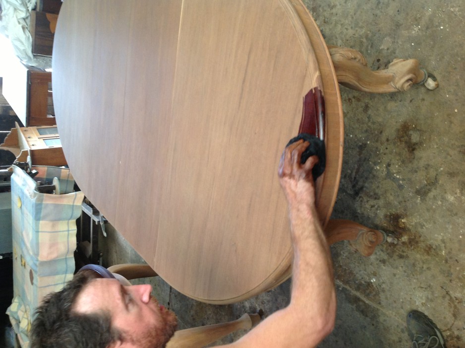 KLP Restorations Pic 1 - Polishing mahogany