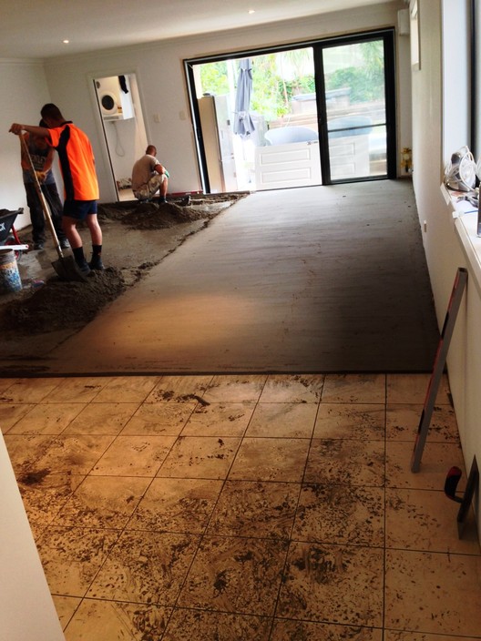 Patriot Tiling Pic 1 - Screed or tile bed in progress