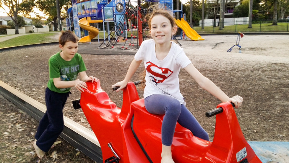 Laguna Park Pic 1 - On the little pedal bikes at Laguna Park