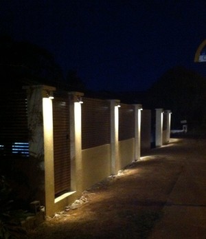 Jackman's Electrical Pic 2 - Fence lighting by Jackmans Electrical