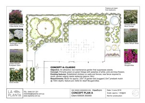 La Planta Pic 5 - Garden design sample courtyard design with plant recommendations