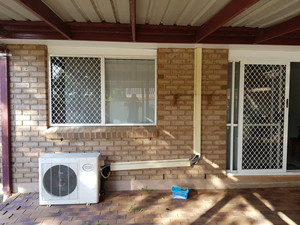 South Brisbane Air Conditioning Pic 5 - Before Existing Unit in Major Need of Replacing and Neatening up