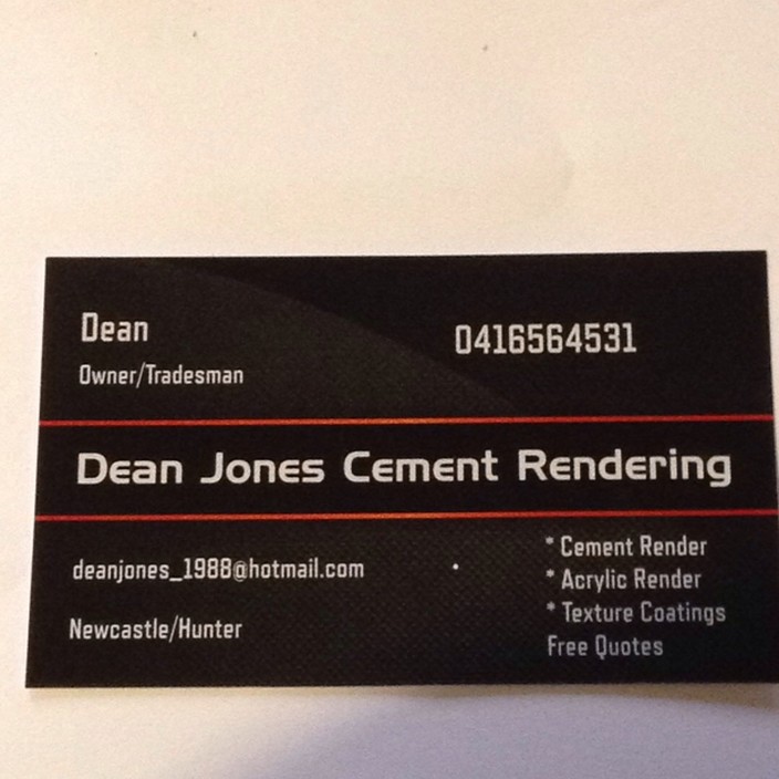 Dean Jones cement rendering Pic 1