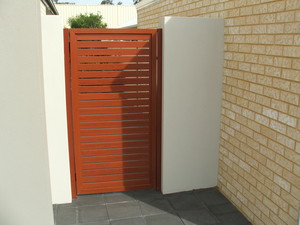 AAA Aardwolf Fencing Pic 4 - Timber Look Aluminium Gate