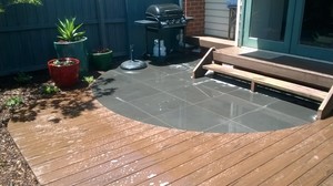 Ingardens Landscaping Pic 4 - Courtyard landscape with paving and decking