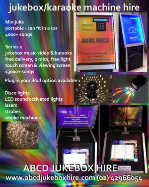 ABCD Jukebox Hire Pic 2 - JUKEBOXKARAOKE MACHINE HIRE