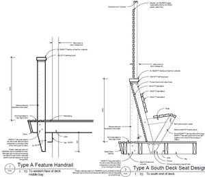 Colin Roe Building Designer Pic 5 - Typical detailing Custom deck handrail and integrated bench seat