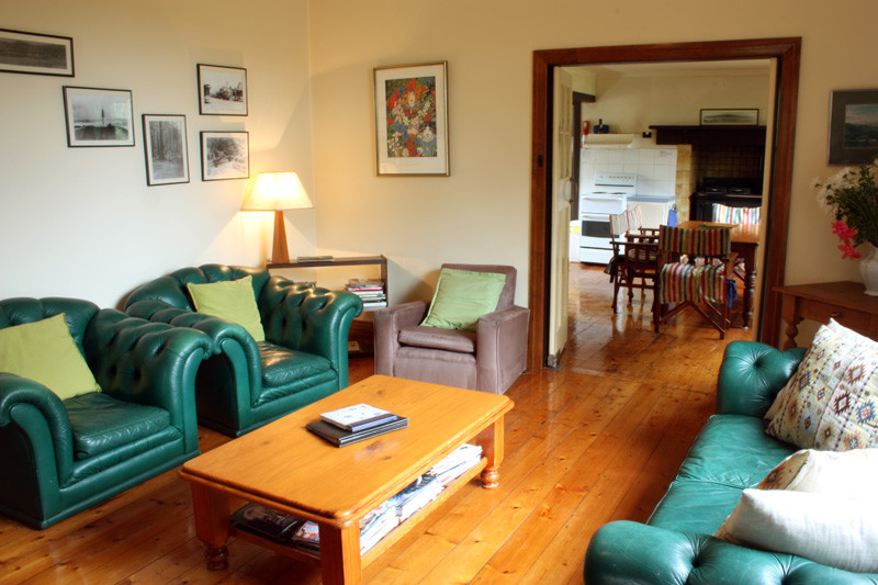 Burrum River Retreat Pic 1 - Spacious lounge with Wood Fire Burrum River Retreat Apollo Bay