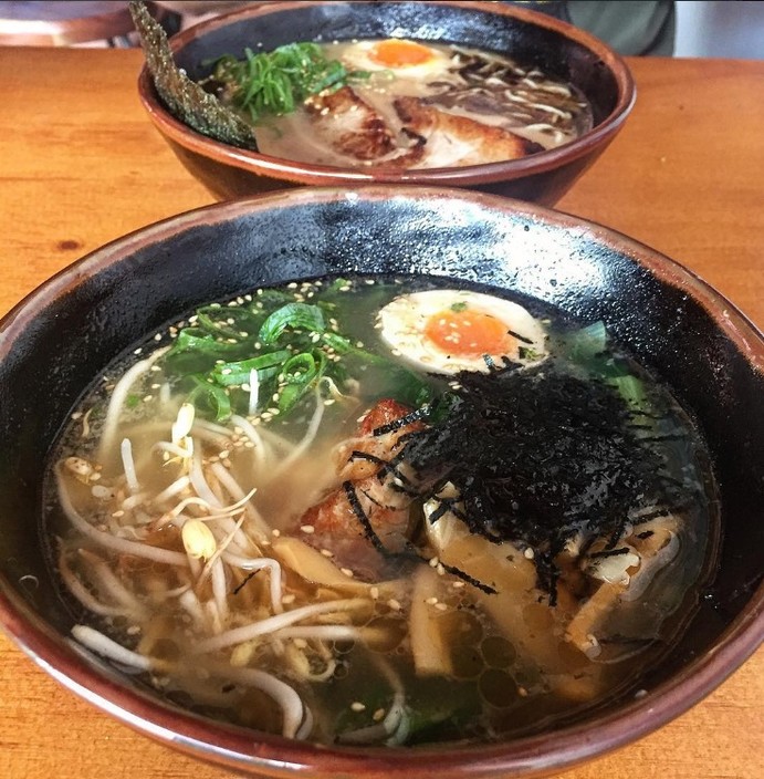 Hai Hai Pic 2 - Pork ramen and awesome gluten free option for the wife with greens instead of noodles