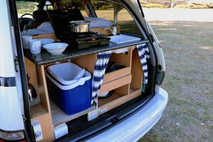 Awesome Van & Camper Hire Pic 4 - Awesome Classic Campervan Kitchen