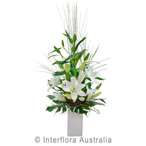 Charters Flowers Pic 5 - Oriental Lily Arrangement in Ceramic Vase