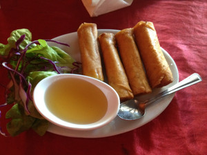 Trang An Vietnamese Cuisine Pic 4 - Lunch time Deep fried spring rolls A must have