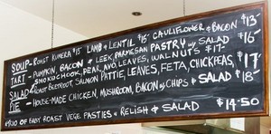 Minnamurra Cafe + General Store Pic 3 - black board specials