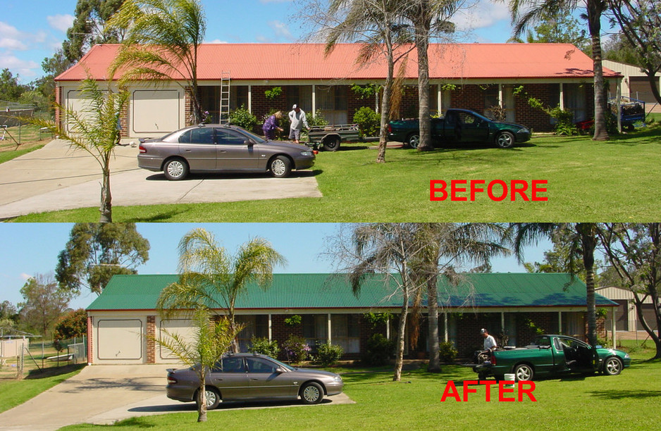 South Coast Roof Restoration Pic 1 - A Colorbond Roof recoloured with Caulfield Green 2003