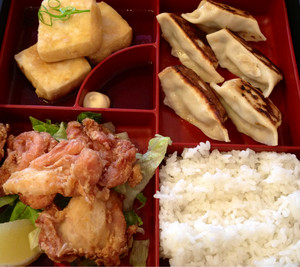 Kimchi Bowl Pic 4 - Gyoza Karaage bento box