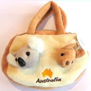 Australia Souvenir Gift Shop Pic 5 - kangaroo and koala travel hand bag