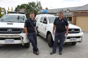 Tait Plumbing Pic 2 - Mark and Adam Tait with Tait Plumbing Vans in Melton