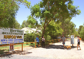 Alice Springs Heritage Caravan And Tourist Park Pic 1 - Alice Springs Heritage Caravan and Tourist Park caravan park entrance