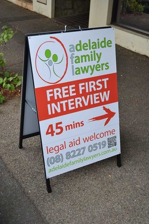 Adelaide Family Lawyers Pic 4 - Adelaide Family Lawyers Sandwich board