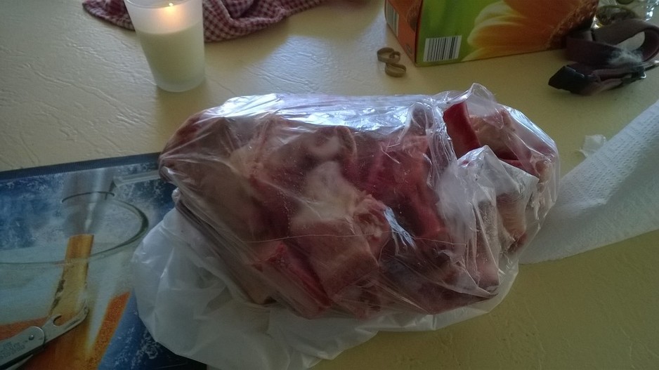 Plaza Quality Meats Pic 2 - This is about half of what I got for my meagre outlay There are two HUGE bones in the freezer